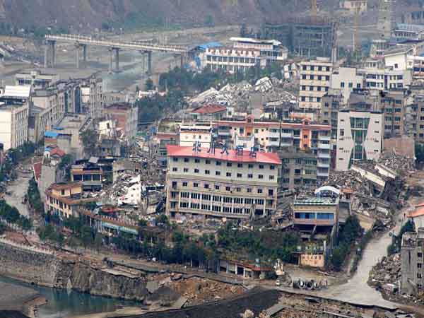 北川地震遗址图片