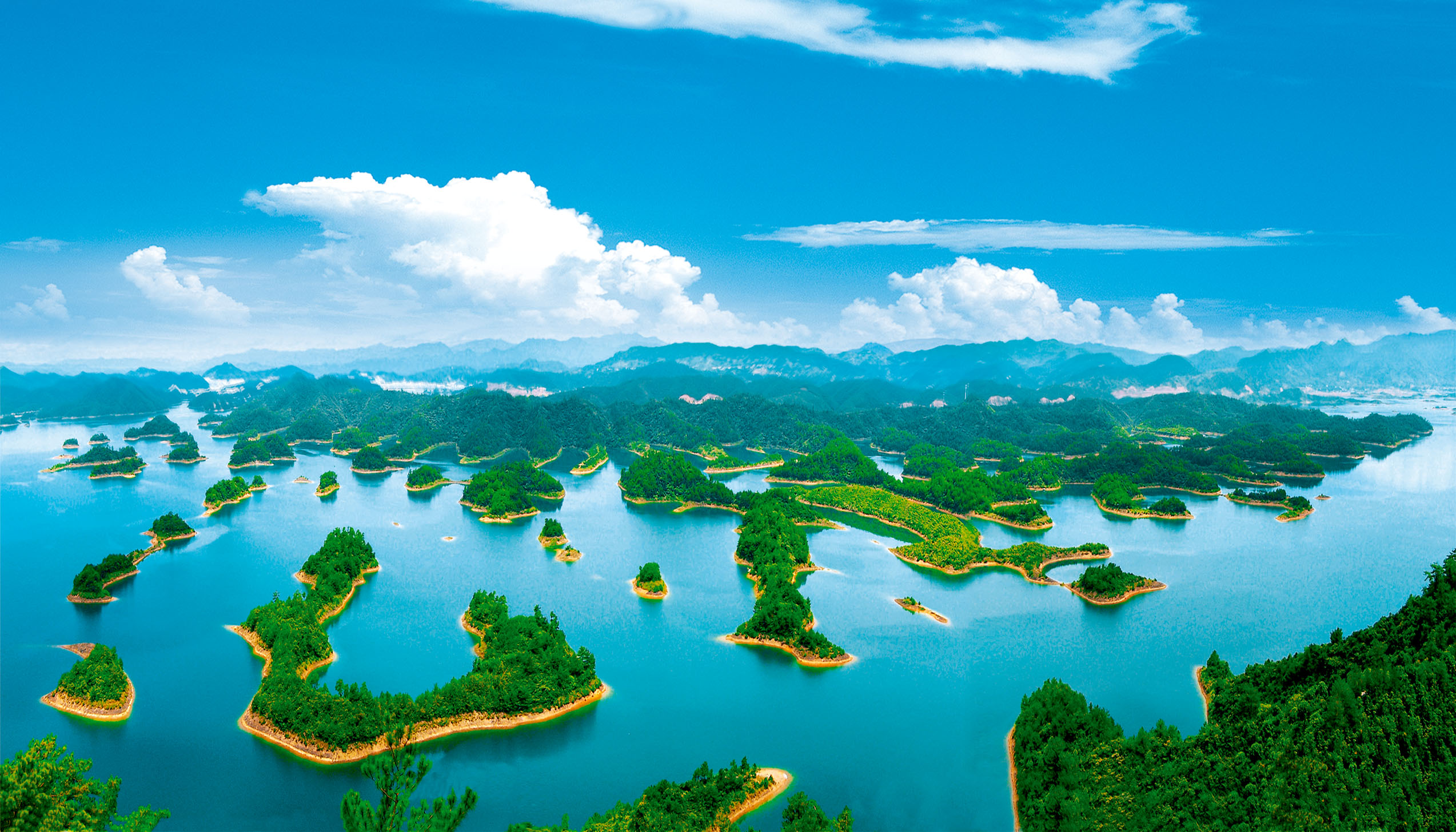 千岛湖中心湖半自助2日游宿绿城湖景房,赠送漂流