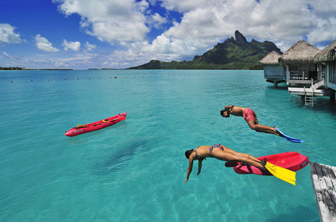 <大溪地8日自助游>4晚瑞吉水上屋，2晚主岛，4项超值赠送