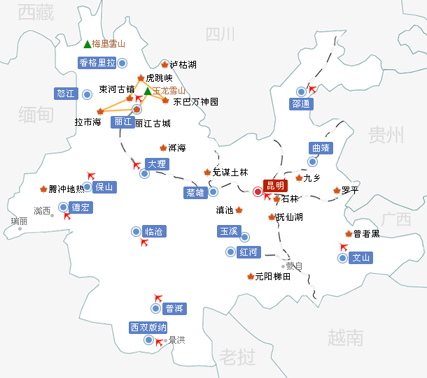 云南旅游地图图片